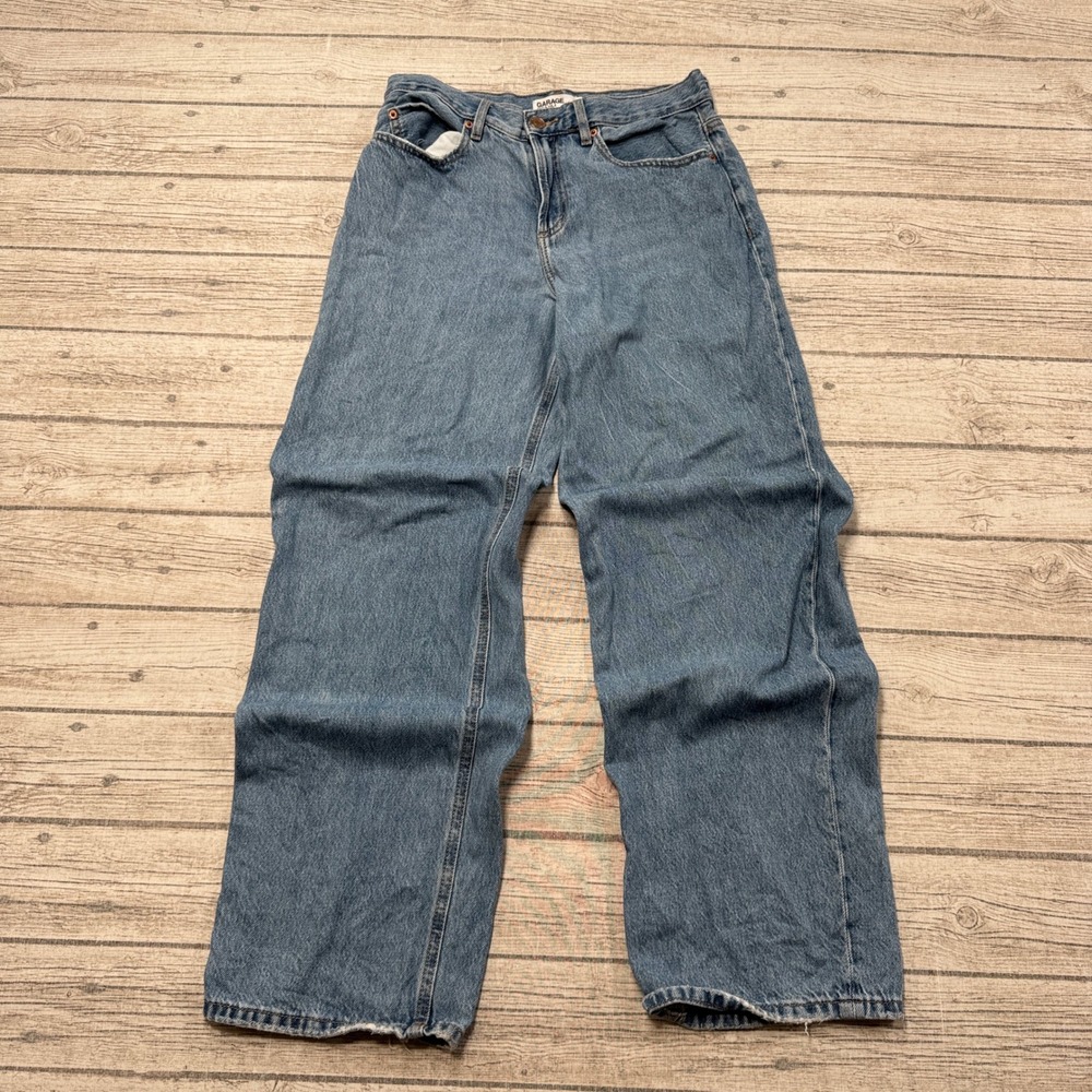Garage Jeans Women's 3 Blue Denim Wide Leg High Rise Baggy Relaxed Streetwear